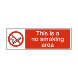 No Smoking Area Sticker | Safety-Label.co.uk