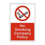 No Smoking Company Policy Sticker | Safety-Label.co.uk