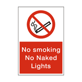 No Smoking No Naked Lights Sticker | Safety-Label.co.uk