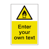 Oxidising Custom Hazard Sticker | Safety-Label.co.uk