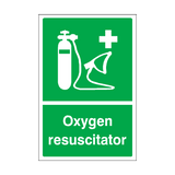 Oxygen Resuscitator Sticker | Safety-Label.co.uk
