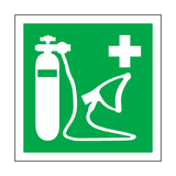 Oxygen Resuscitator Label | Safety-Label.co.uk
