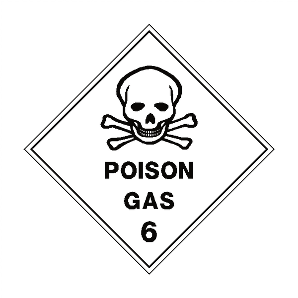 Poison Gas 6 Label | Safety-Label.co.uk