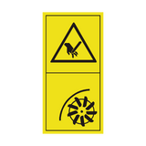 Put Safety Shield In Place While Grinding Knives Sticker | Safety-Label.co.uk