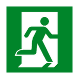 Running Man Right Sticker | Safety-Label.co.uk
