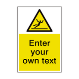 Slippery Floor Custom Hazard Sticker | Safety-Label.co.uk