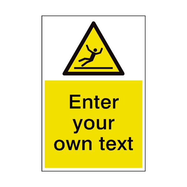 Slippery Floor Custom Hazard Sticker | Safety-Label.co.uk
