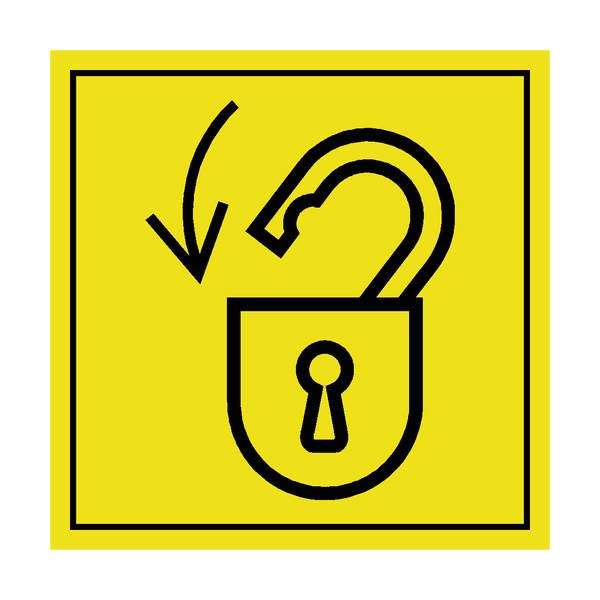 Safety Lock ISO Label SafetyLabel.co.uk