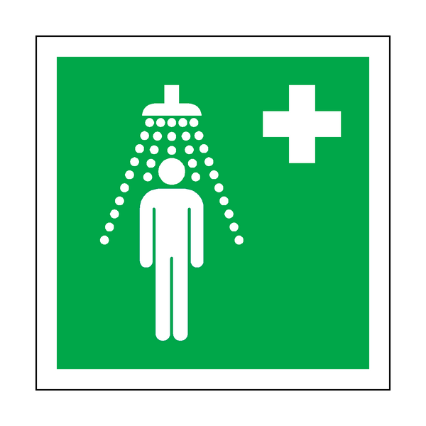 Safety Shower Symbol Sign | Safety-Label.co.uk