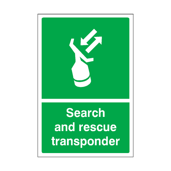 Search & Rescue Transponder Sign | Safety-Label.co.uk