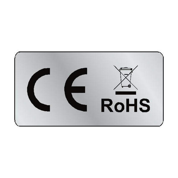 Silver CE WEEE RoHS Labels | Safety-Label.co.uk