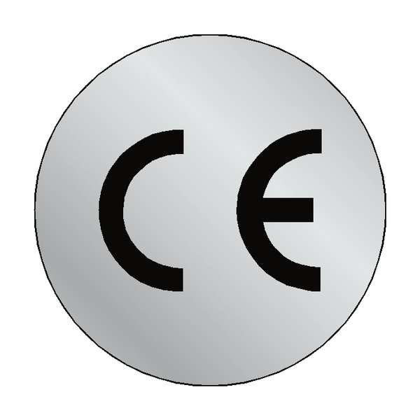 Silver CE Label Circular | Safety-Label.co.uk