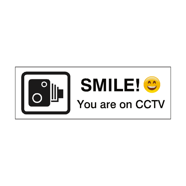 Smile You Are On CCTV Car Sticker | Safety-Label.co.uk