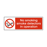 Smoke Detectors In Operation Sticker | Safety-Label.co.uk