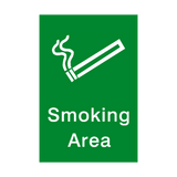 Smoking Area Portrait Sticker | Safety-Label.co.uk