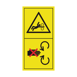 Stay Clear Of Rotating Machine Parts Sticker | Safety-Label.co.uk