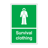 Survival Clothing Sign | Safety-Label.co.uk