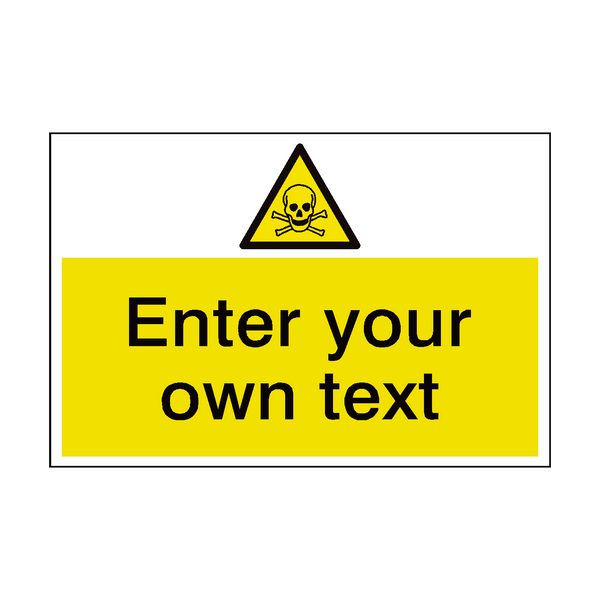 Toxic Material Custom Safety Sticker | Safety-Label.co.uk