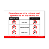 UK Goods Vehicle Speed Limit Sticker | Safety-Label.co.uk
