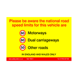 Truck Speed Limit Sticker | Safety-Label.co.uk