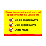 HGV Speed Limit Sticker | Safety-Label.co.uk