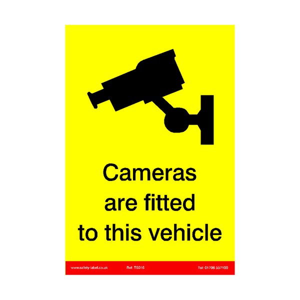 Cameras Fitted To This Vehicle Sticker | Safety-Label.co.uk