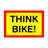 Think Bike Sticker | Safety-Label.co.uk