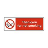 No Smoking Thank You Sticker | Safety-Label.co.uk