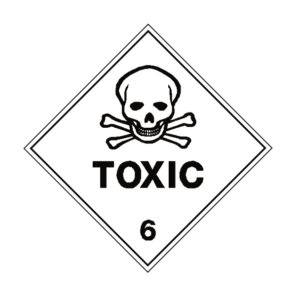 Toxic 6 Label | Safety-Label.co.uk