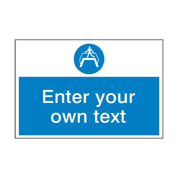 Use Footbridge Custom Safety Sticker | Safety-Label.co.uk