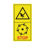 Wait Until Machine Components Have Stopped Sticker | Safety-Label.co.uk