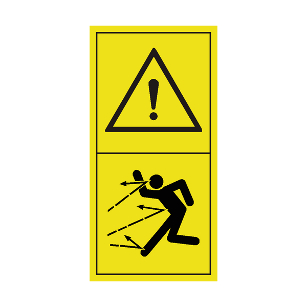 Warning Keep A Safe Distance Sticker | Safety-Label.co.uk