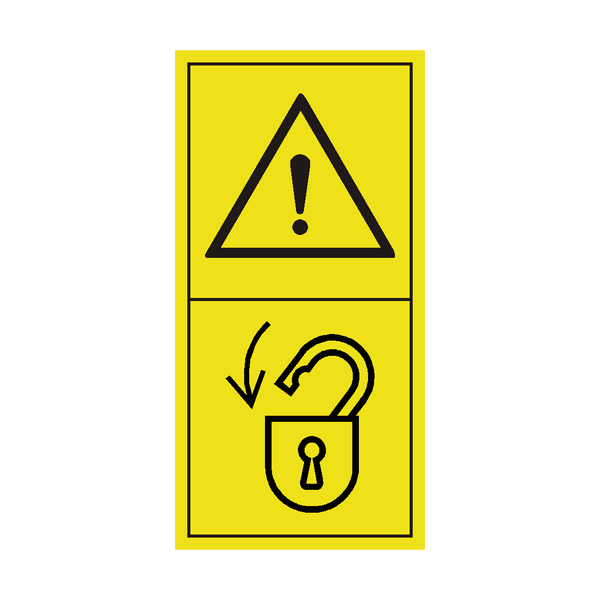 Warning Use Safety Lock Sticker | Safety-Label.co.uk