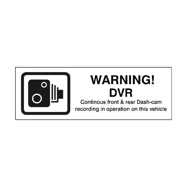 DVR Recording Equipment Safety Sticker | Safety-Label.co.uk