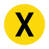 Letter X Floor Marker | Safety-Label.co.uk