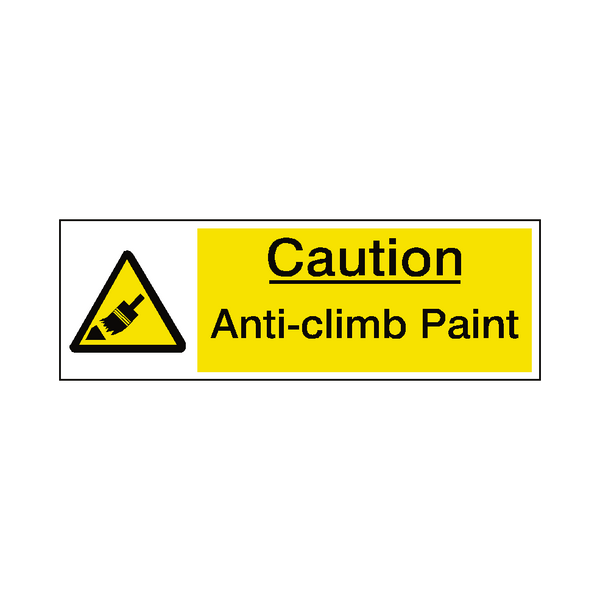 Anti Climb Paint Safety Sign SafetyLabel.co.uk
