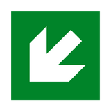 Arrow Down Left Sticker | Safety-Label.co.uk