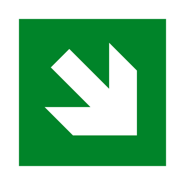 Arrow Down Right Sticker | Safety-Label.co.uk