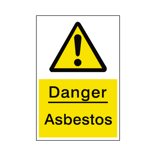 Asbestos Hazard Sign | Safety-Label.co.uk