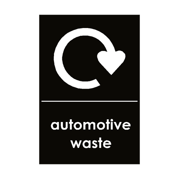 Automotive Waste Sticker | Safety-Label.co.uk
