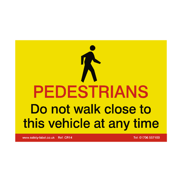 Pedestrian CrossRail Safety Sign | Safety-Label.co.uk