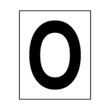 Letter O Sticker Black | Safety-Label.co.uk