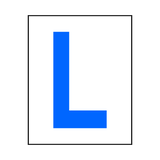 Letter L Sticker Blue | Safety-Label.co.uk