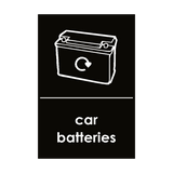 Car Batteries Waste Sticker | Safety-Label.co.uk