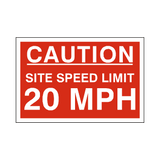 20 Mph Site Speed Limit Sign | Safety-Label.co.uk