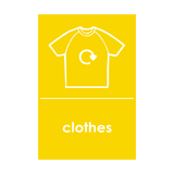 Clothes Waste Recycling Signs | Safety-Label.co.uk