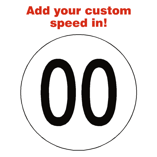 Custom Kph Speed Limit Sticker | Safety-Label.co.uk