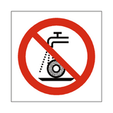 Do Not Use For Wet Grinding Symbol Label | Safety-Label.co.uk