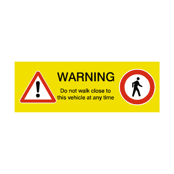 Pedestrian Warning Sign | Safety-Label.co.uk