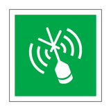 Emergency Position Indicating Radio Beacon Symbol Sign | Safety-Label.co.uk